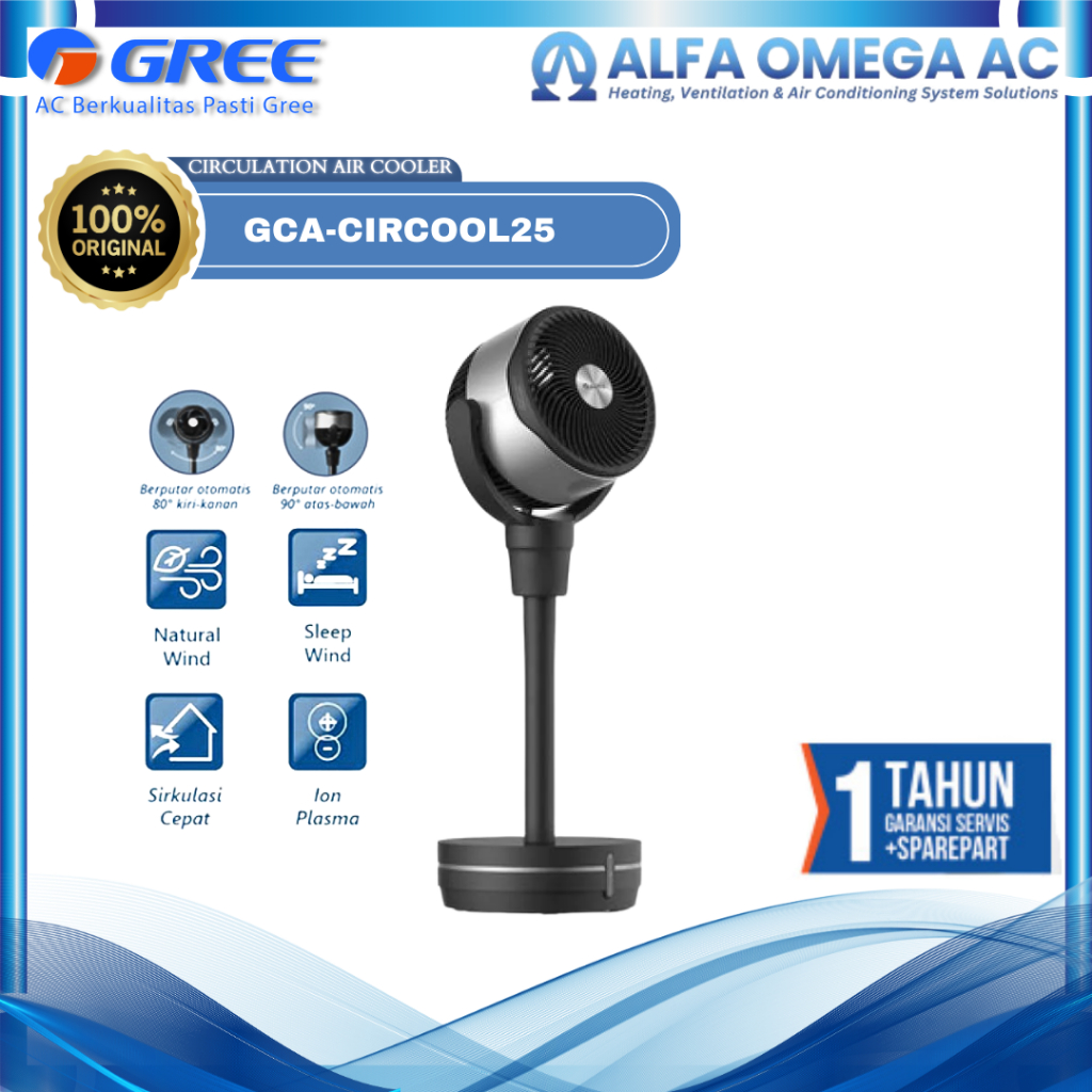 Gree AC Air Cooler Circulation With Plasma Generator 2 1/2 Liter - GCA-CIRCOOL25