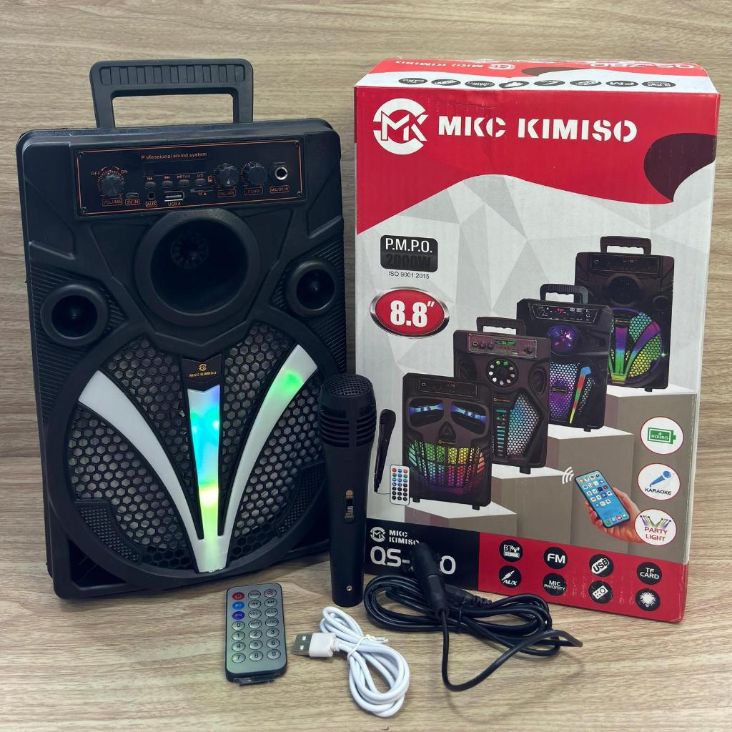 Speaker Bluetooth Kimiso 8.5 Inch 7806 Speaker  - Mic Kabel