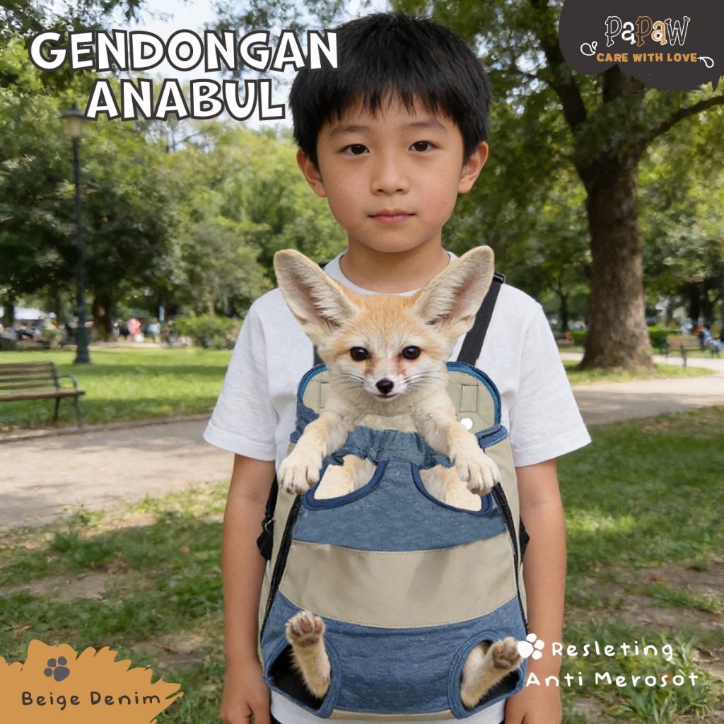 Tas Kucing Gendong Gendongan Depan Belakang Kitten Anjing Lucu Kecil Besar Hewan Jumbo