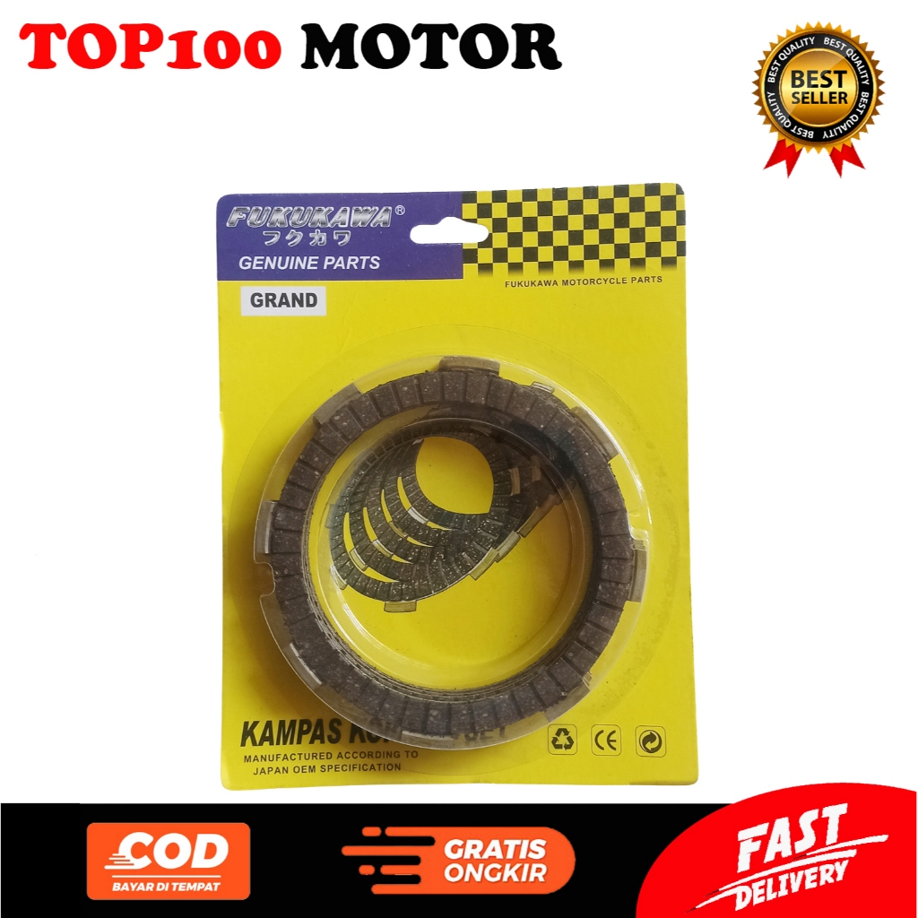 FUKUKAWA KAMPAS KOPLING GRAND. KAMPAS KLOS HONDA SUPRA X. FIT NEW. REVO LAMA LEGENDA GN5 KEV