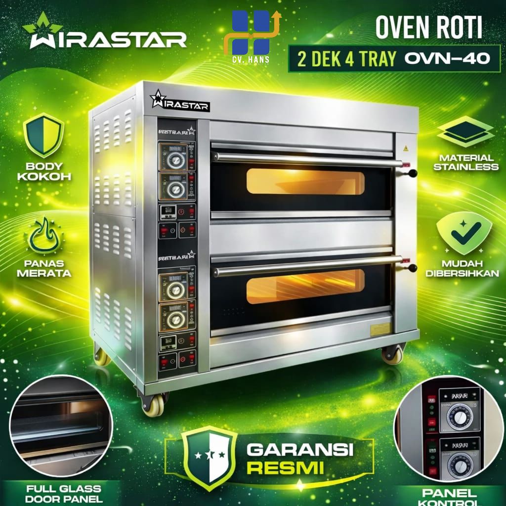 GAS OVEN 2 DECK 4 TRAYS (WIRASTAR) OVN-40