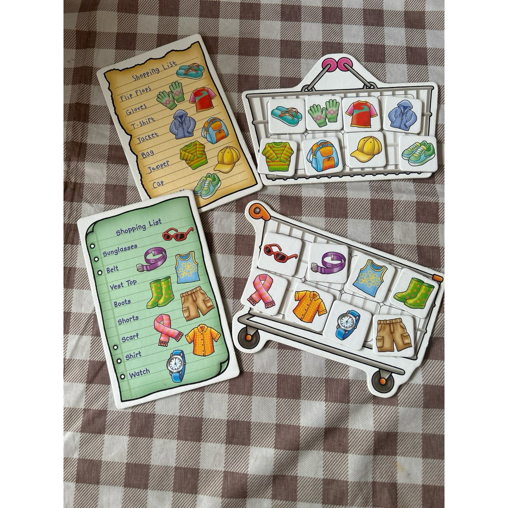 preloved mainan edukasi orchard toys shopping list extras clothes