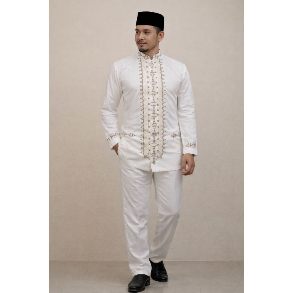 Jas Koko Pria Bordir Premium | Koko Jas Slim Fit Modern | Baju Koko Formal Elegan