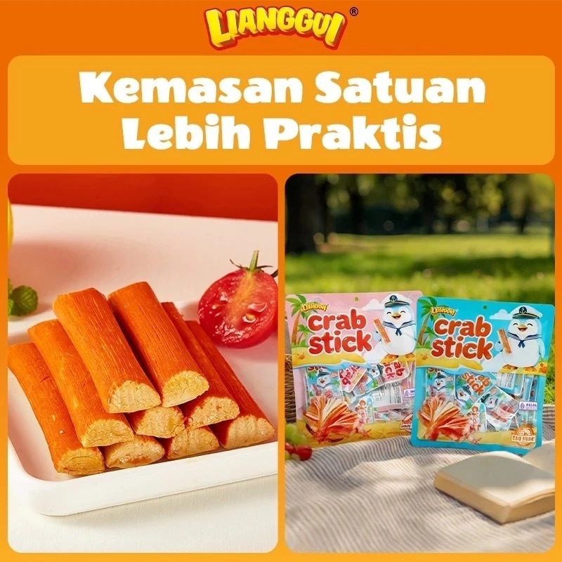 HALAL Crab Stick/Cemilan Seafood Gurih/Cemilan Lebaran Pedas/BBQ,/Snack Enak Buat Ngemil