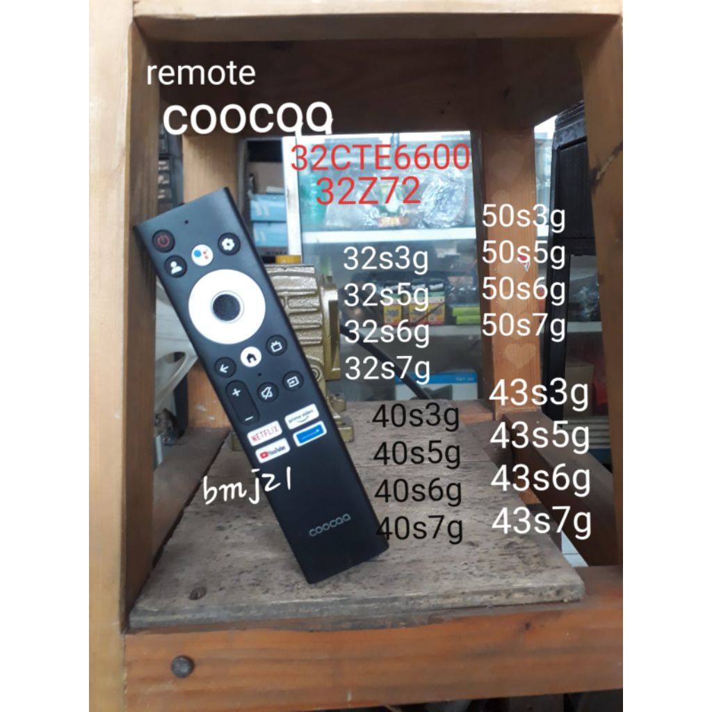 remote tv led coocaa non voice untuk type 32s3g 32s5g 32s6g 32s7g 32z72 40s3g 40s5g 40s6g 40s7g 43s3