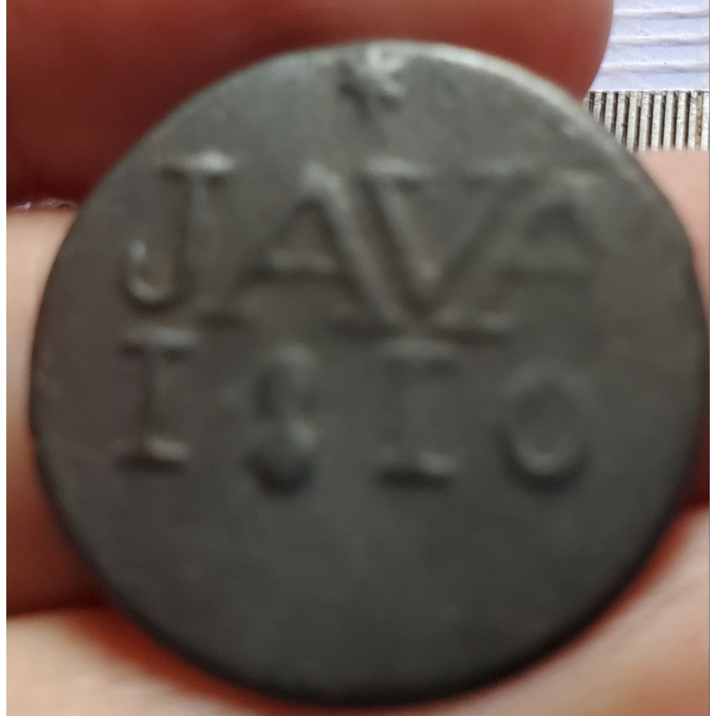 1 keping koin voc 1810 java LN temuan sungai