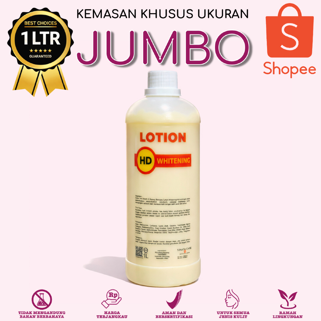 LOTION WHITENING HD KILOAN ISI 1 KG ( NEW HAND BODY LOTION FAST WHITENING)