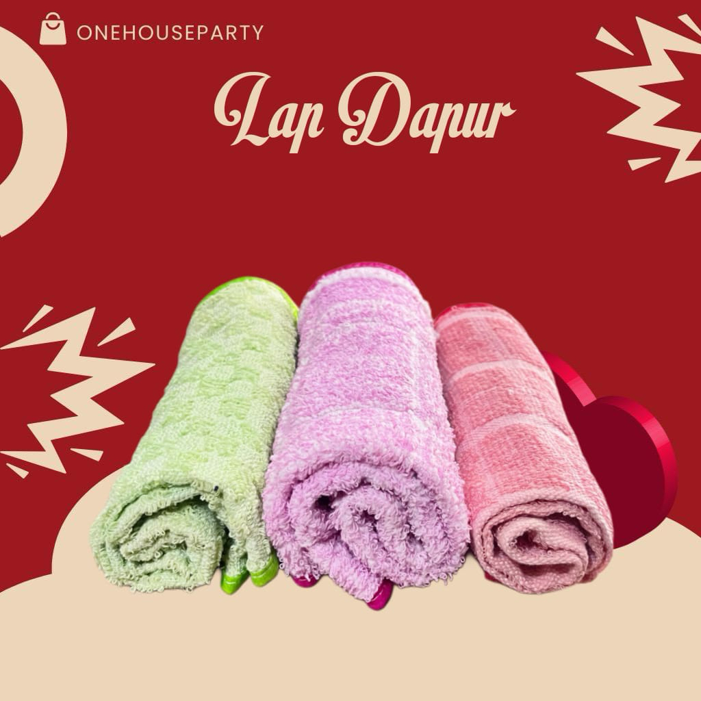 Lap Dapur micro kain lap dapur handuk gantung motif lap cuci tangan hand towel lap meja premium halu