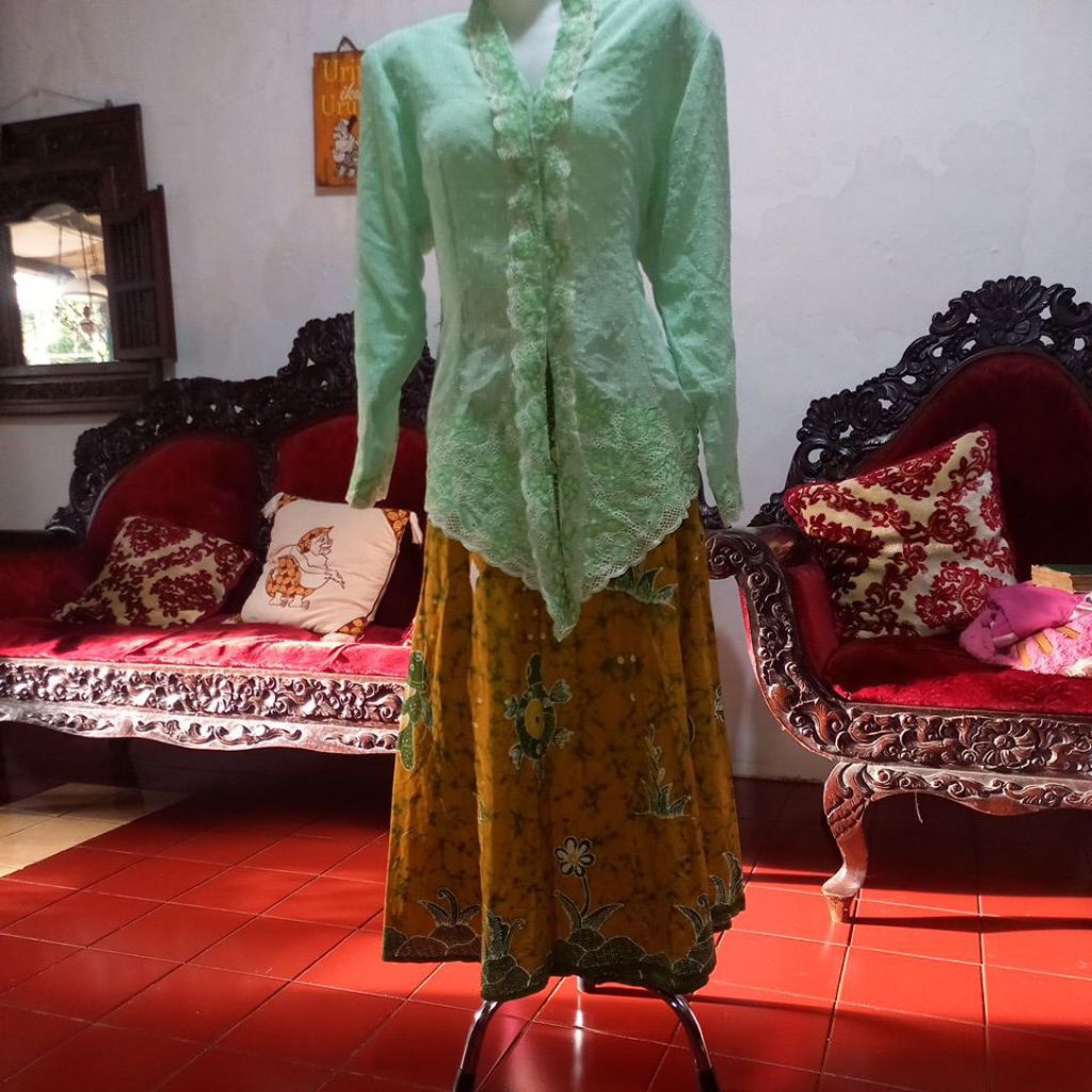 Setelan Rubiah set Rok Lilit Tulis