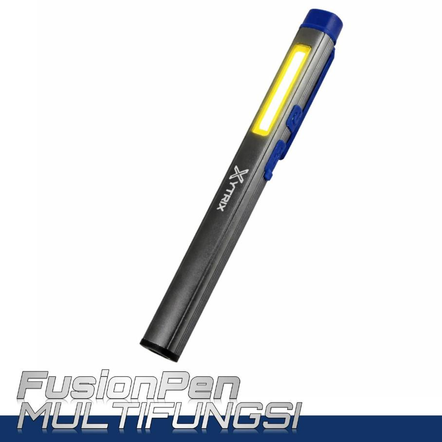 AOKI XYTRIX FusionPen Senter Multifungsi COB LED USB-C dengan UV / Laser Merah & Magnet - FusionPen-