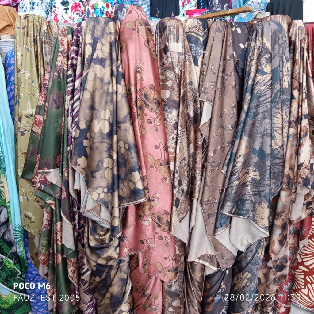 HARGA/0,5 M | KAIN ARMANI SILK PREMIUM | KAIN ARMANY MOTIF BUNGA | BAHAN ARMANI SILK PREMIUM MOTIF