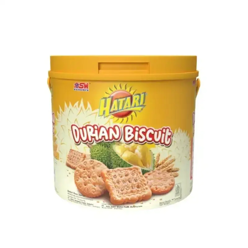 ASW HATARI BISKUIT RASA DURIAN TIN 300 GR