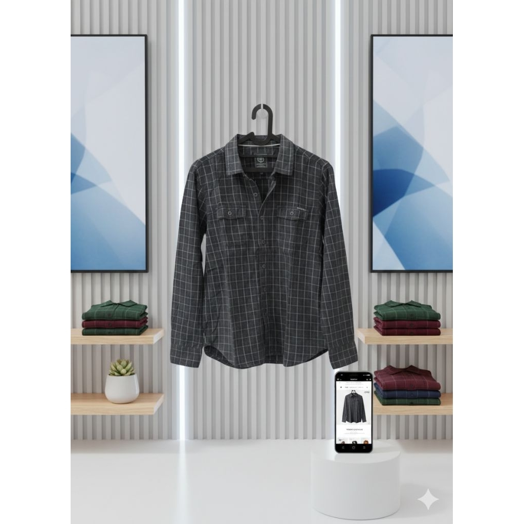 kemeja flanel pria | preloved pribadi