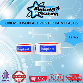 ONEMED ISOPLAST PLESTER KAIN ELASTIS (ROLL 12 PCS) - PLESTER / PEREKAT UNTUK PERBAN
