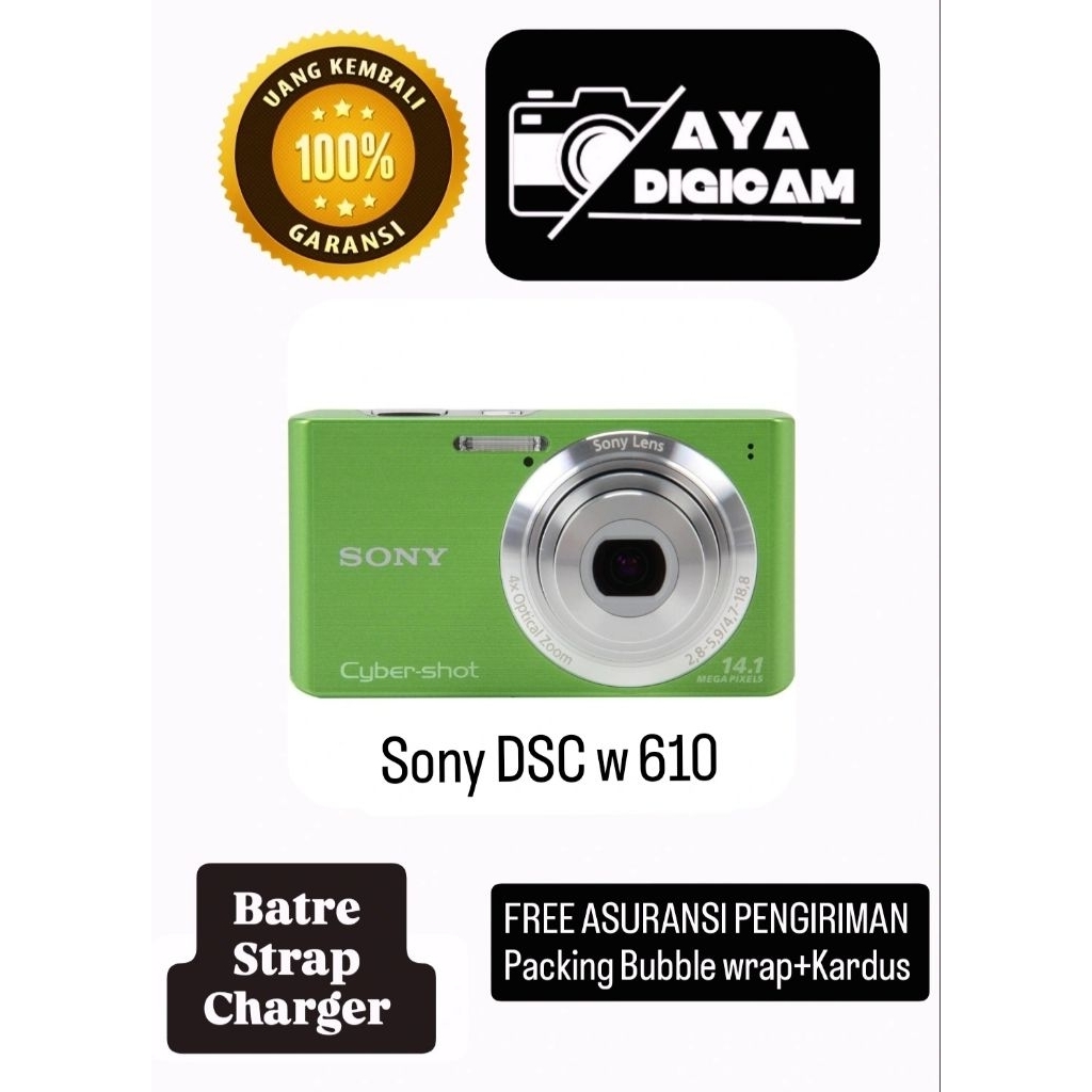 Sony w610 kamera pocket Sony kamera digital kamera saku digicam