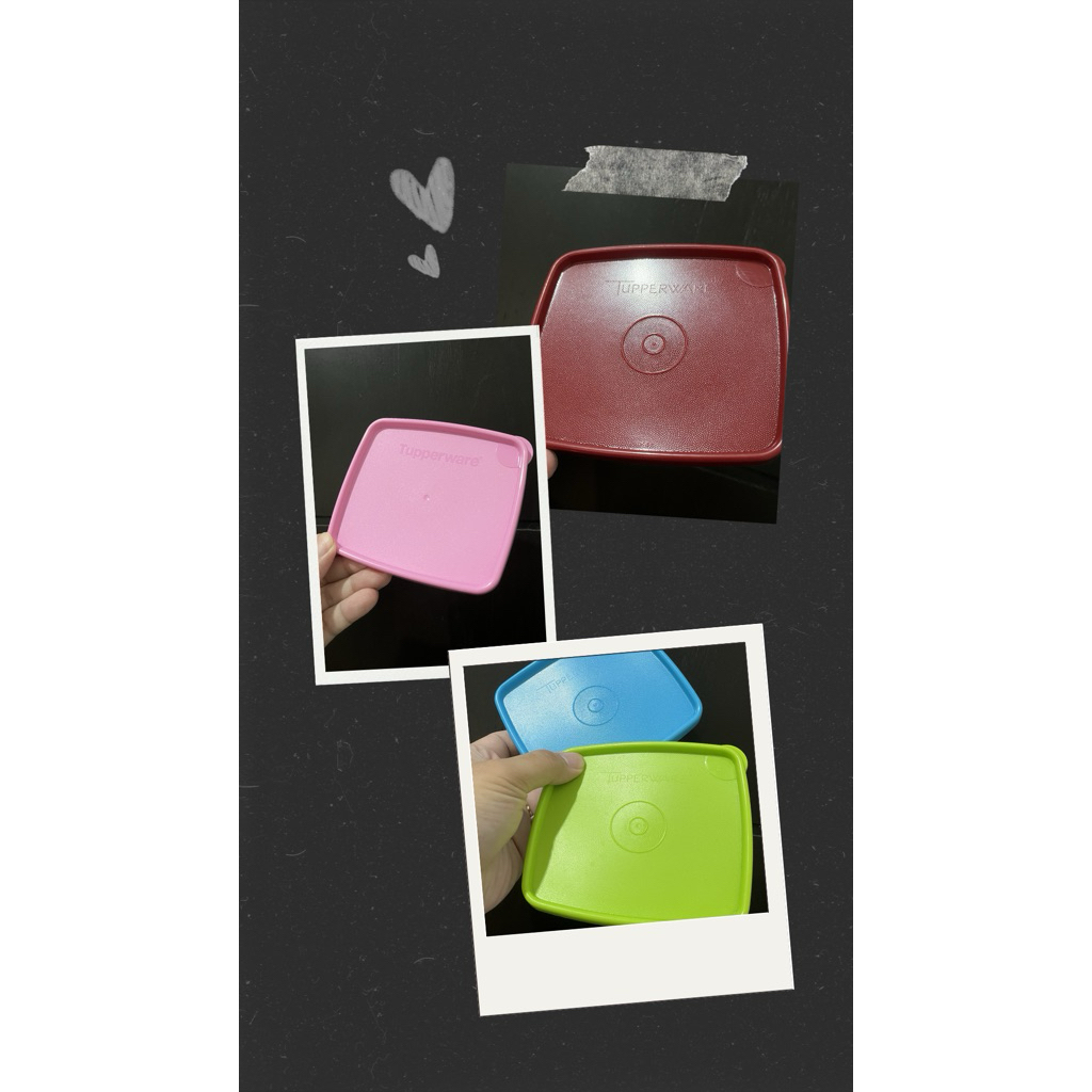 Tutup Tupperware Square Round