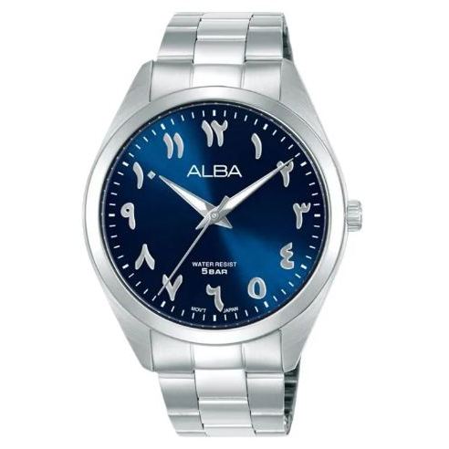 Jam Tangan Pria Alba ARX159 ARX159X1 Strap Stainless Steel Silver Color Men Blue Dial Original Garan