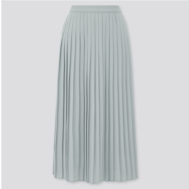 Rok Uniqlo plisket rapi (Sage)