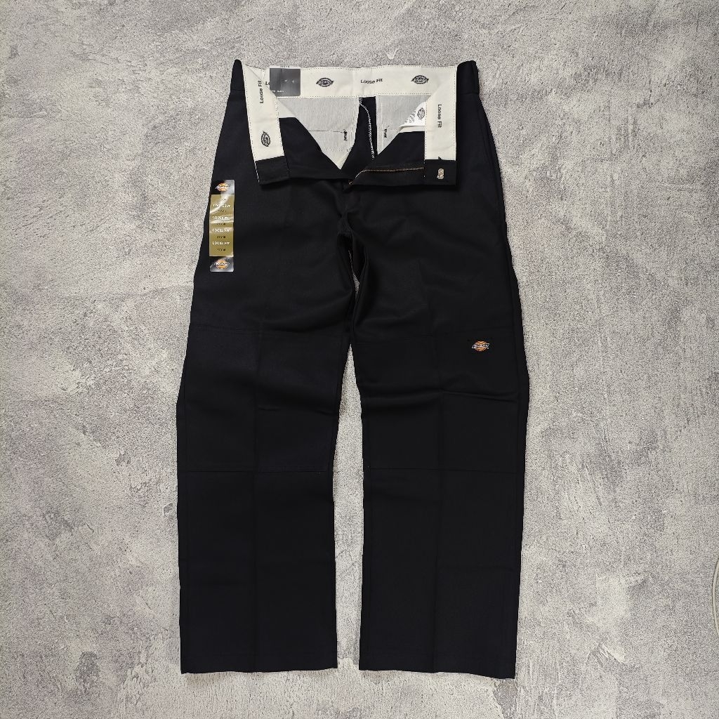 Dickies Loose Fit Double Knee Work Pants 85283 Black - Original 100%