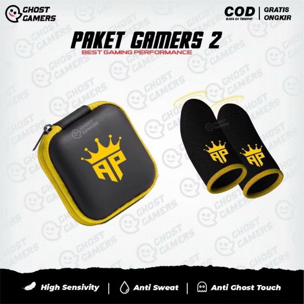 ￼Sarung Jempol Ap king Andra Gz Anti Keringat Box Pouch Penyimpanan