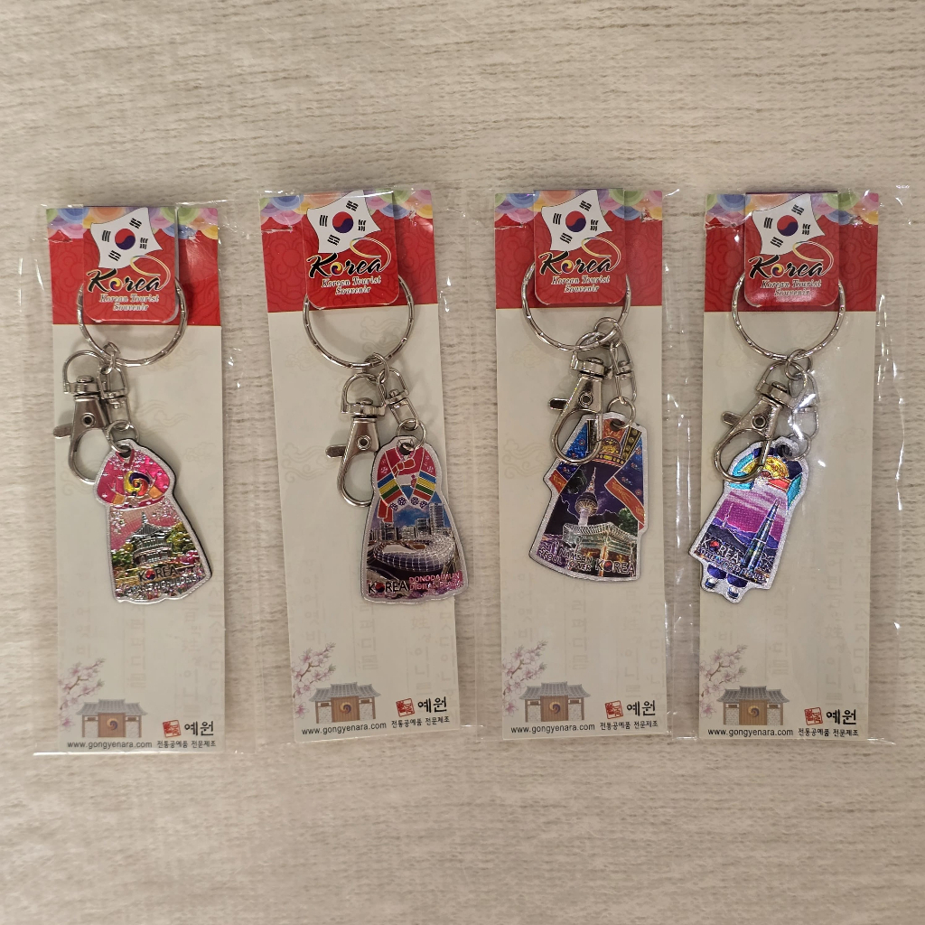 Suvenir Souvenir Korea Ganci Gantungan Kunci Bentuk Hanbok