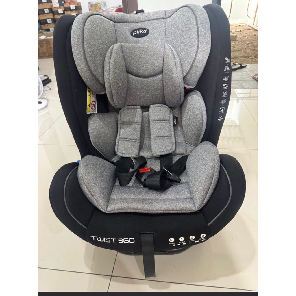 Preloved Car Seat Pliko Twist PK 272B 360 Rotate Isofix Kursi Mobil Anak Bayi