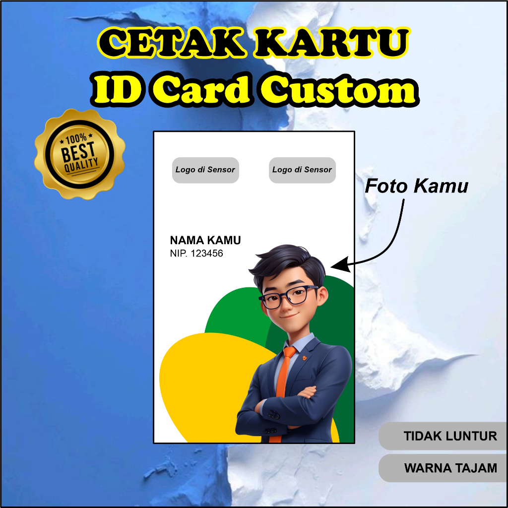 Cetak ID CARD Danantara Pegadaian Custom Perusahaan PVC 2 Sisi Glosy
