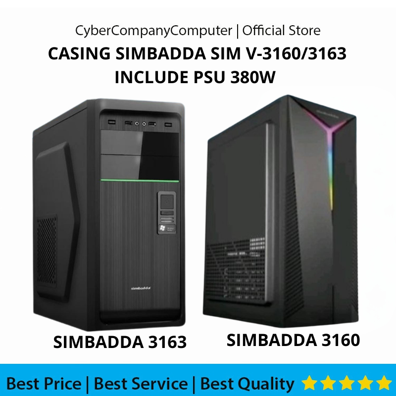 Casing Simbadda Sim-V 3160/3163 + PSU 380W - Casing Simbadda Sim V 3160/3163 Free PSU 380 Watt - Cas