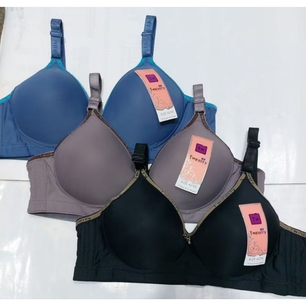3pcs Bra wanita jumbo 36/38/40/42/44/46/48/50 cod murah/ bra Busa jumbo cod/BH wanita dewasa berbada