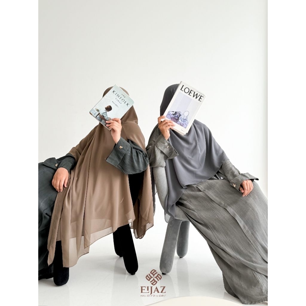 Nuit Series - Abaya Natural Fabric / Gamis Natural Fabric / Abaya Premium Bahan Adem / Abaya Syari