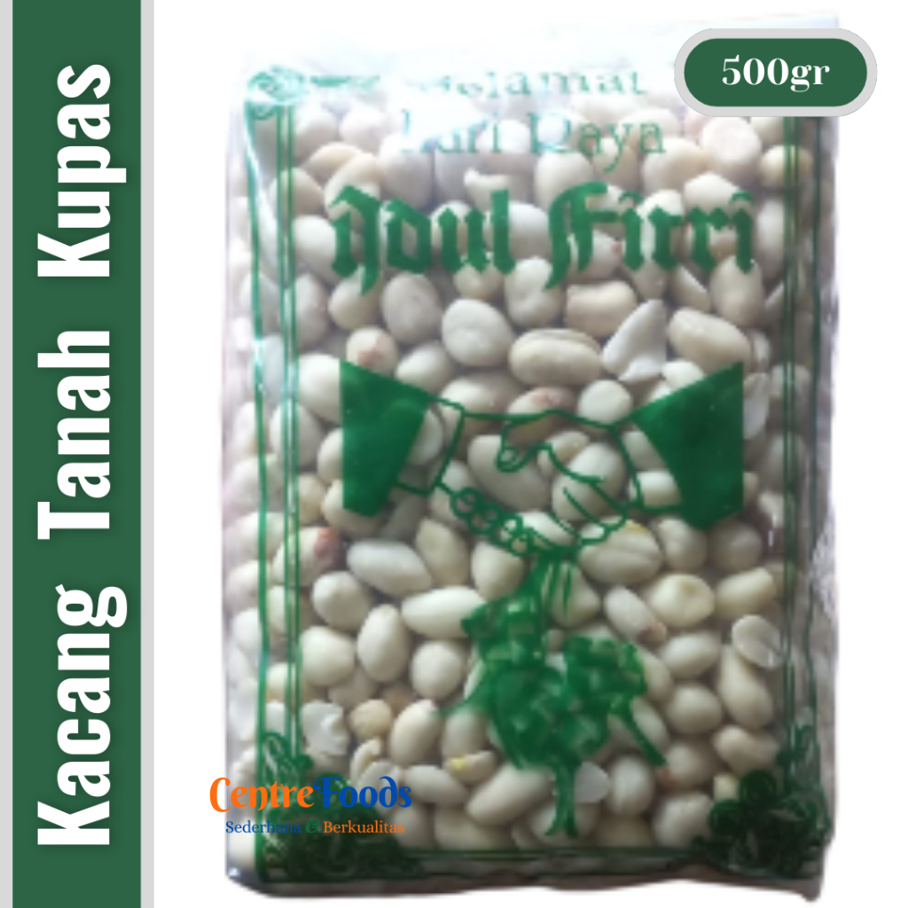 Kacang Tanah Kupas Tuban Mentah - Kacang Kupas Asli Tuban Mentah | 450-500gr [ Harga Per BKS ]