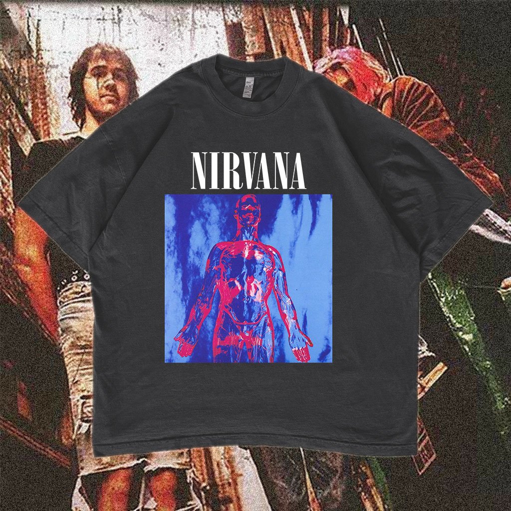 Nirvana Sliver Baju Band Vintage T-shirt Oversize