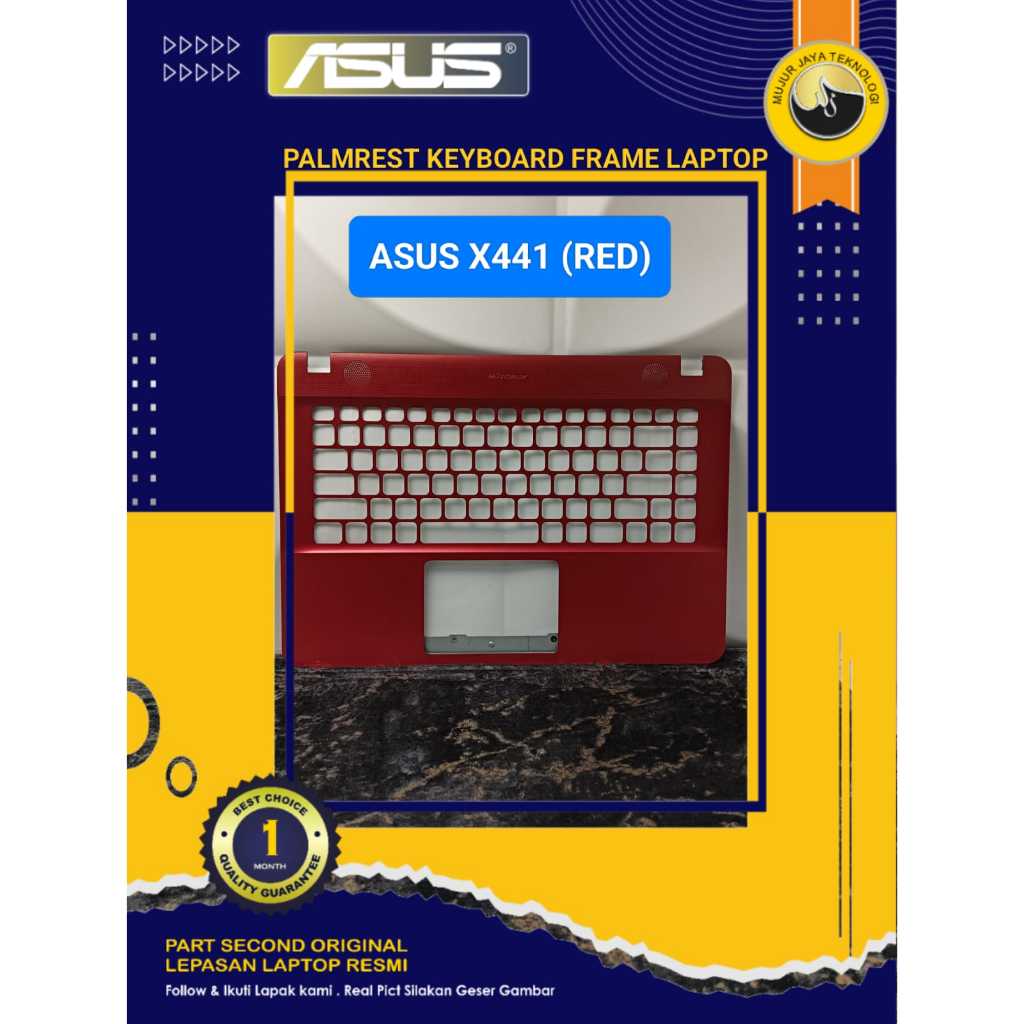 Palmrest Frame Casing Case Keyboard ASUS X441 SERIES X441S X441N X441M X441U X441B Merah Red Maroon