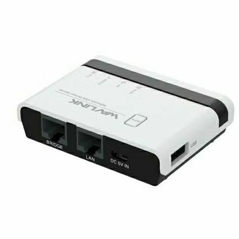 wavlink wireless printer server, usb print server with 100 mbps lan & bridge