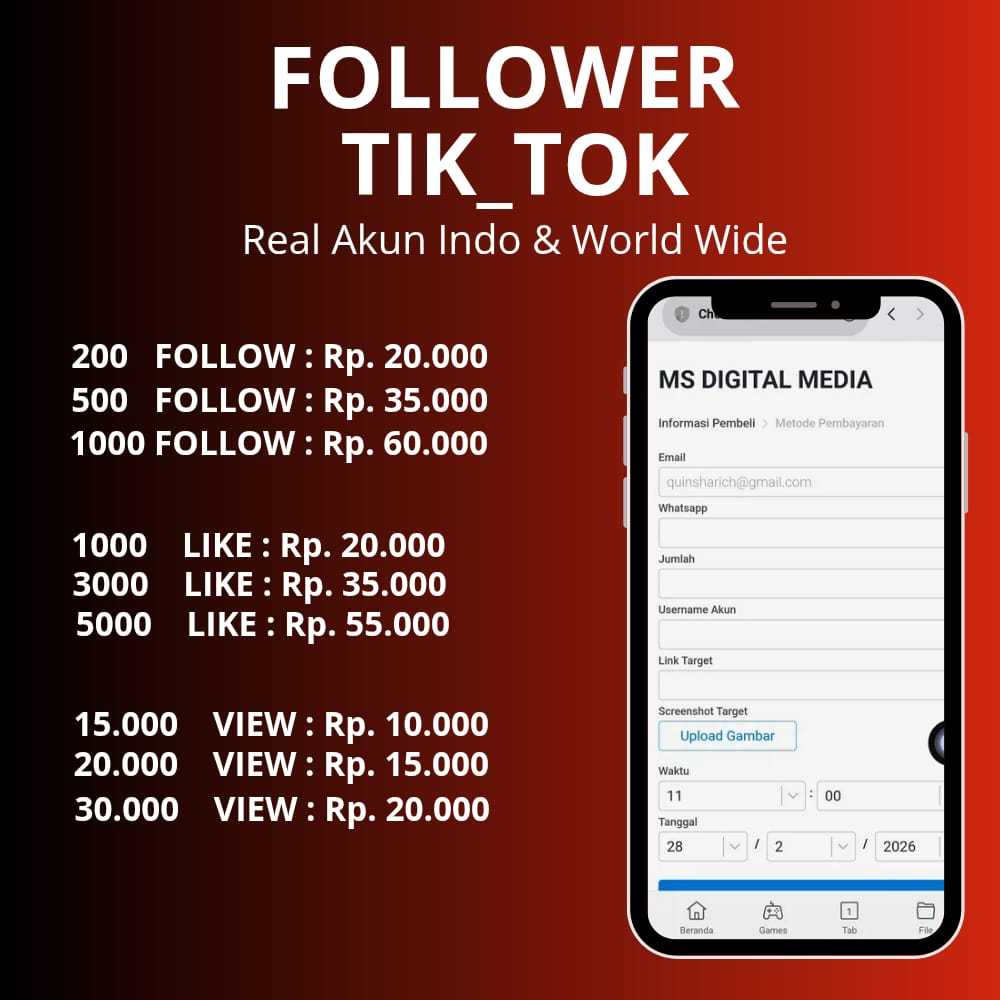 TIKTOK FOLLOWER LIKE VIEW