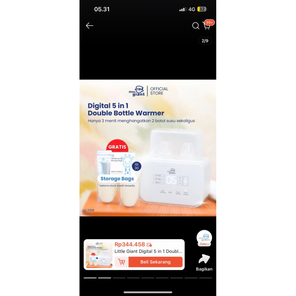 Little Giant Sterilizer 5 - Penghangat Susu dan Sterilizer Botol