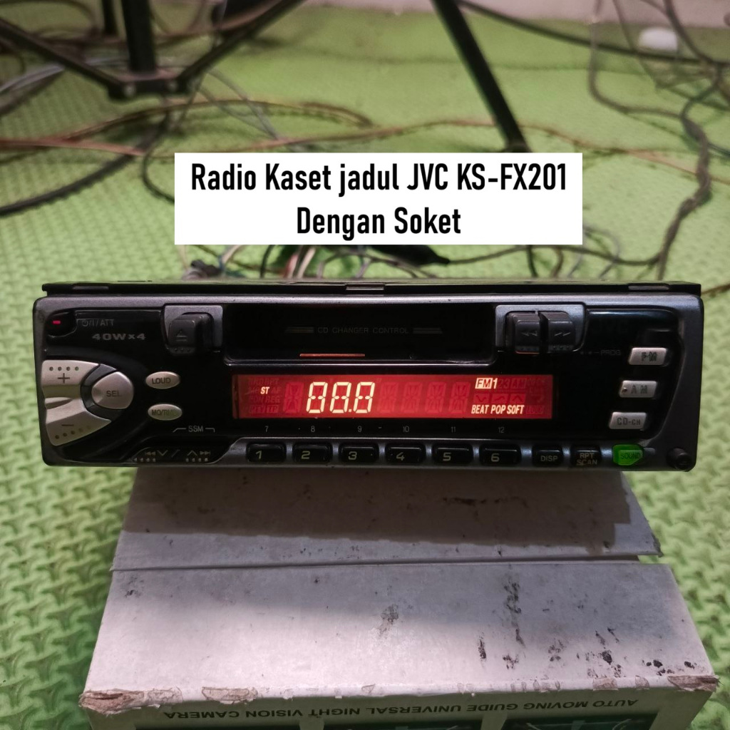 Radio Kaset Jadul Antik Single Din JVC KS-FX201 Dengan Soket | Kondisi Bekas Normal