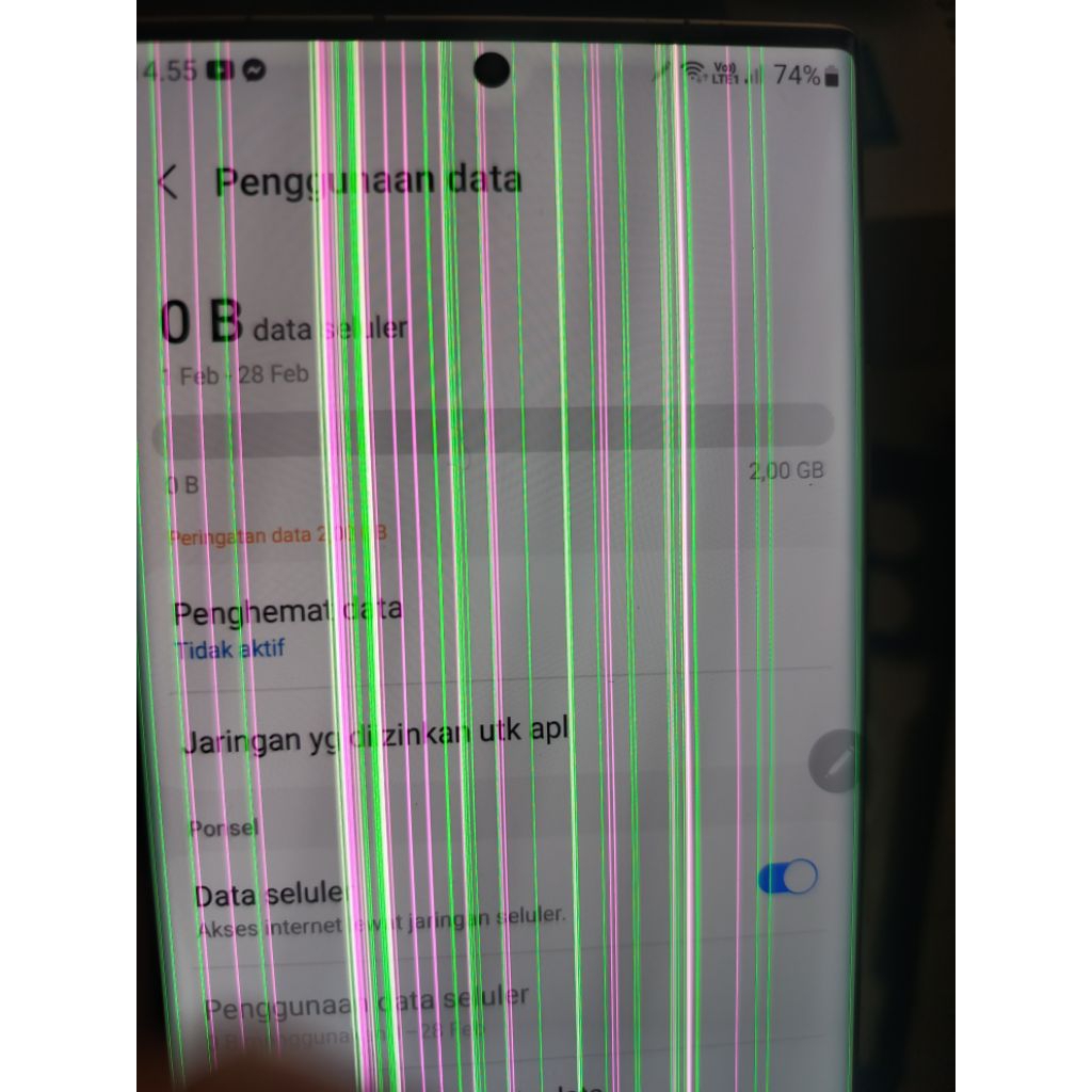 lcd amoled ori samsung note 20 ultra minus flexible potong