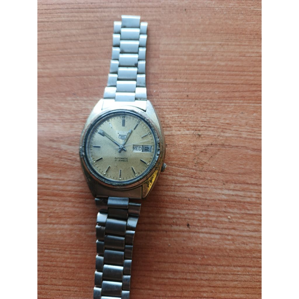 jam tangan jadul otomatis merk seiko 5 mati bahan kanibalan