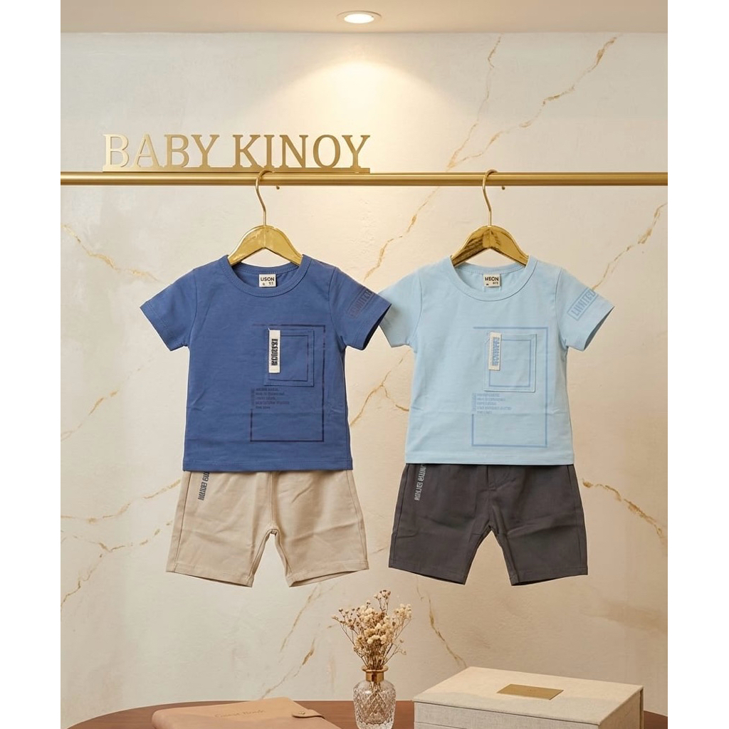 USON 8458| Stelan Import Anak Laki Laki baju kaos celana katun