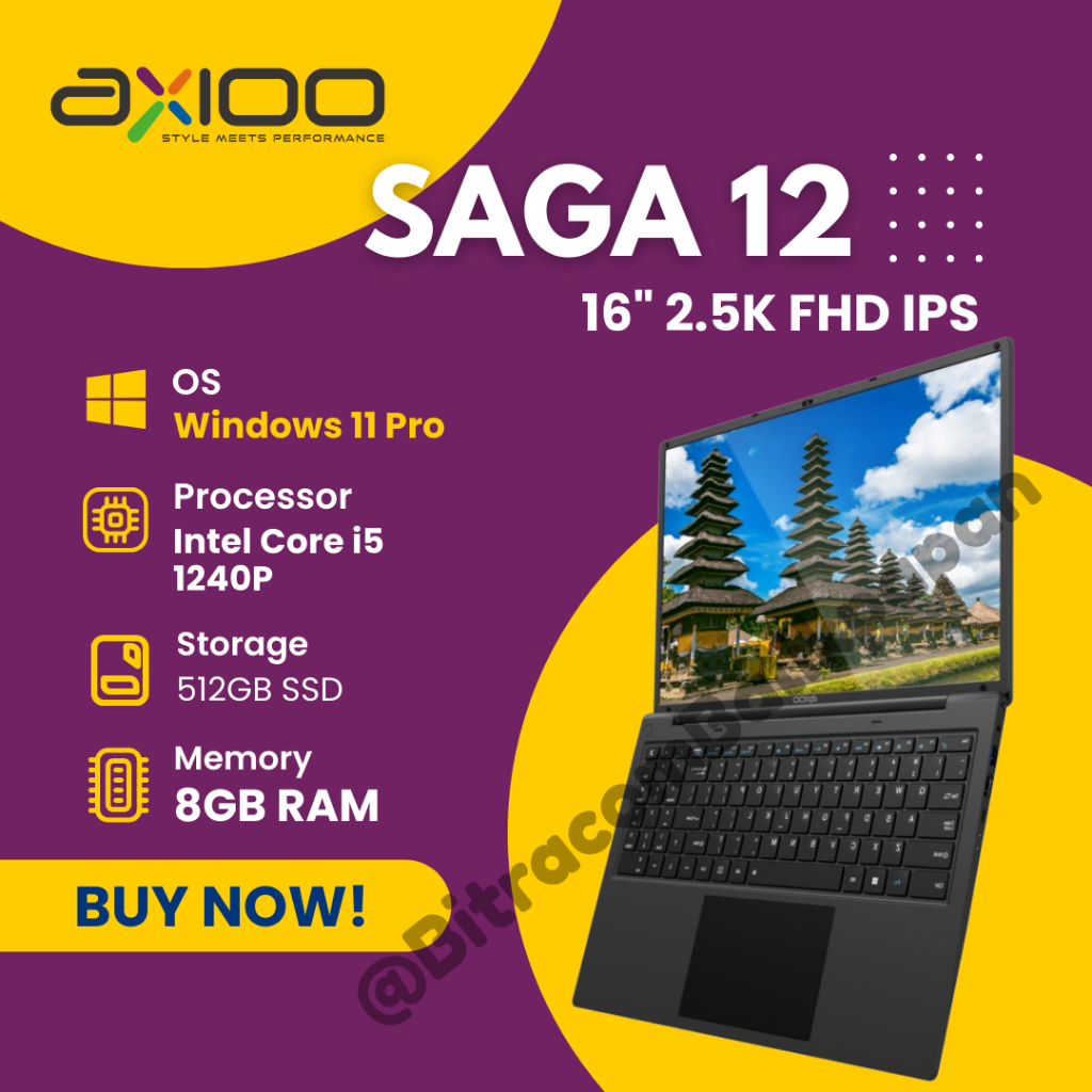 Laptop Axioo Mybook Saga 12-NBAX22DBPRM6118 Intel Core i5-1240P