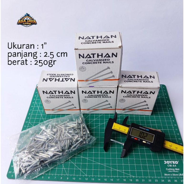 Paku Beton Nathan 1 inch - 250gr