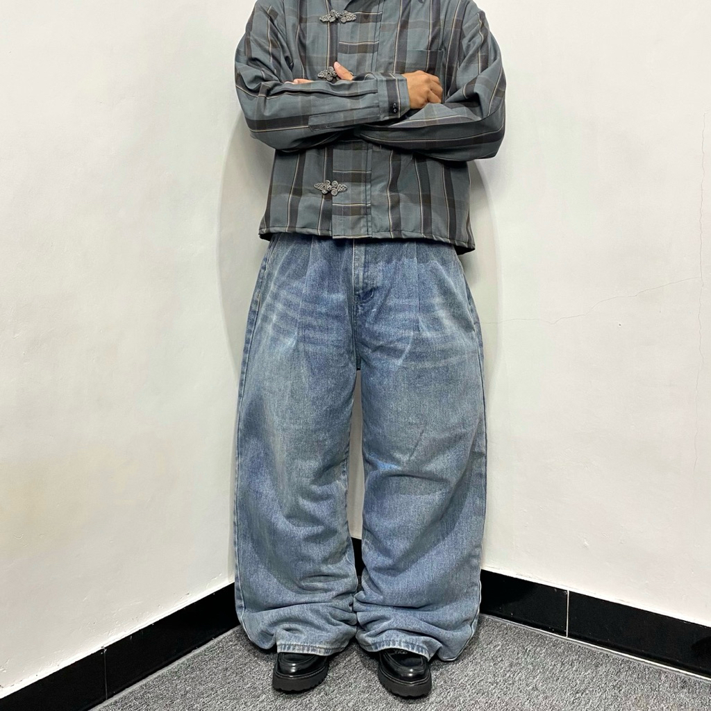 Unknown Baggy jeans blue washed