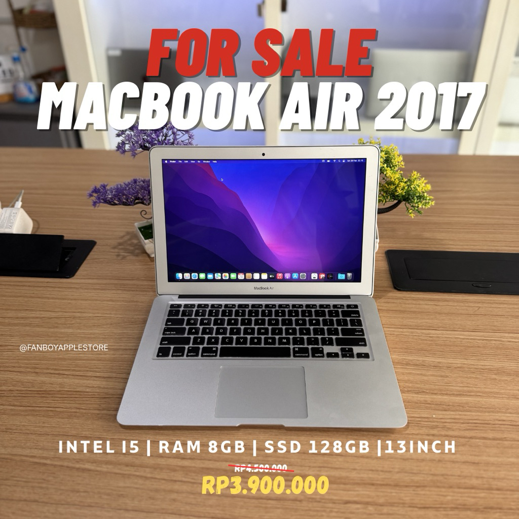 MacBook Air 2017 | Ram 8GB | SSD 128GB | intel i5 | 13inch | Second Original Like New