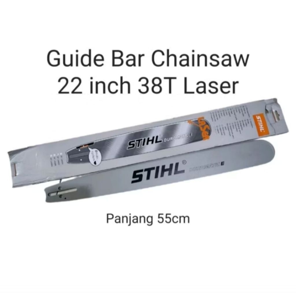 Guide Bar Chainsaw STIHL 22" Inch Laser /Bar Senso STIHL 22 Inch 38Mata TERMURAH