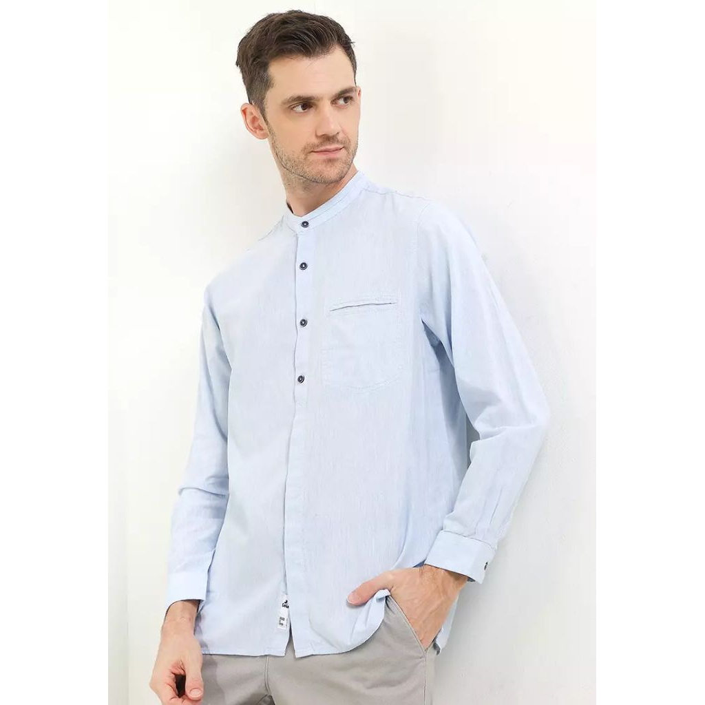 Cotton Linen KLL584LB KOKO LOIS ORIGINAL PRIA LENGAN PANJANG BIRU