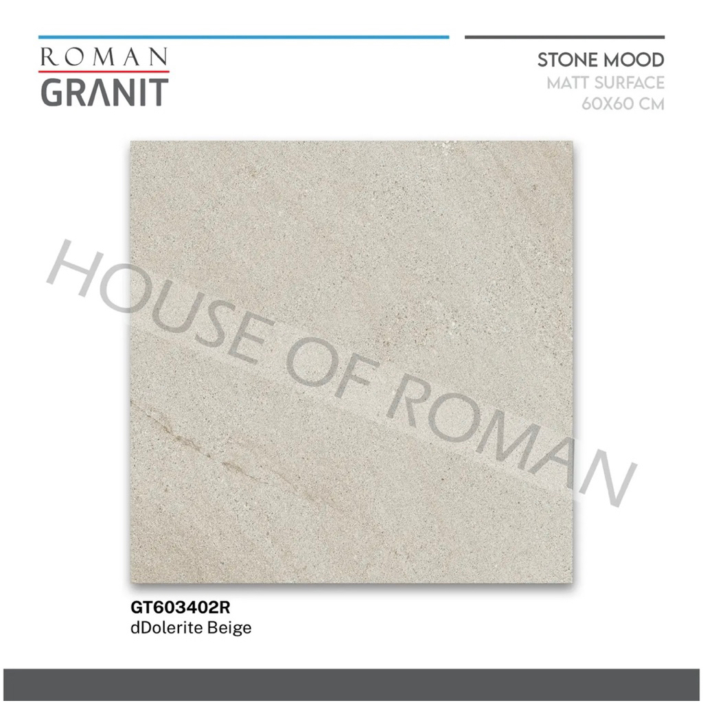 Roman Granit 60x60 dDolerite Beige/Granit 60x60 Warna Cream/Granit Lantai 60x60