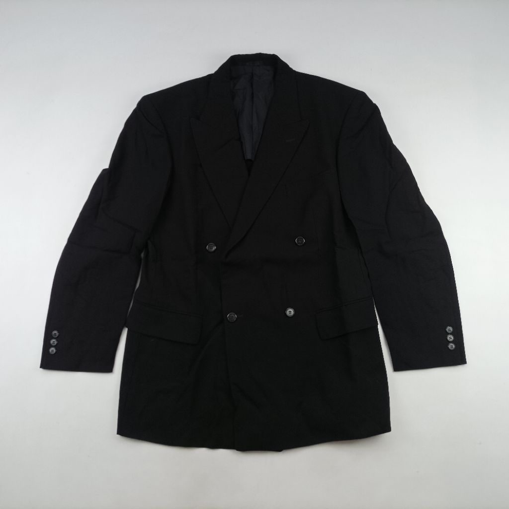 Farago wool rich blend double breasted jas size XL pria G059