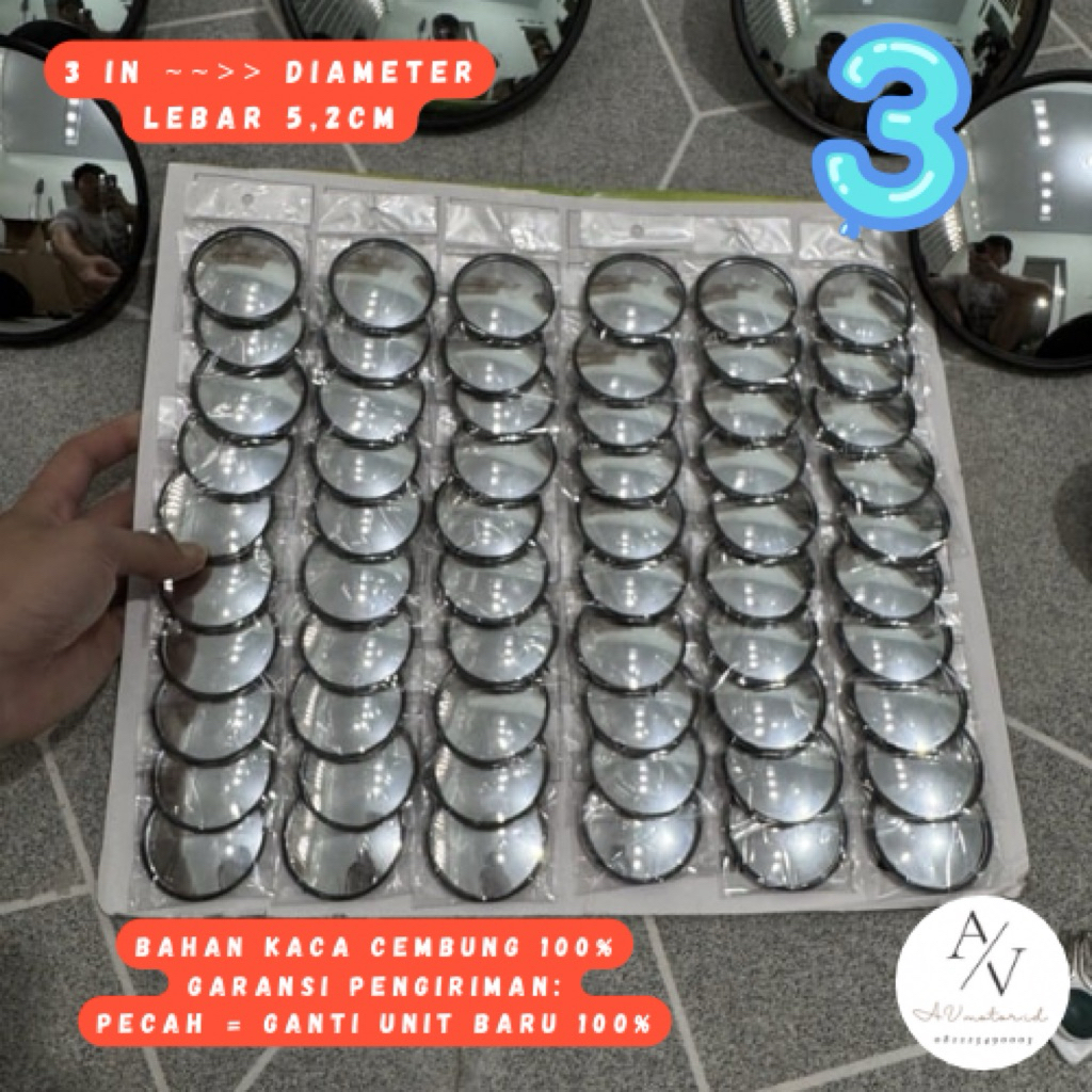 Kaca spion estetik mini 1103 kaca spion bulat mini 3in spion aesthetic spion variasi kaca spion bula