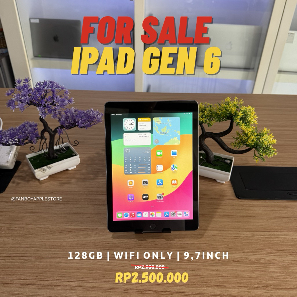 IPad Gen 6 | Storage 32GB | Wifi Only | Second Original